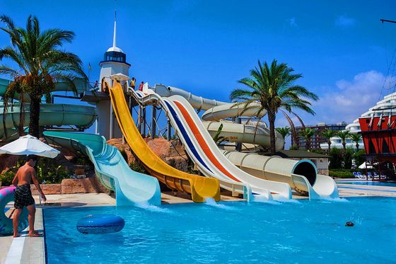 Kids Water Game Park Playground Swimming Pool Play Area With Water Slide Set Design