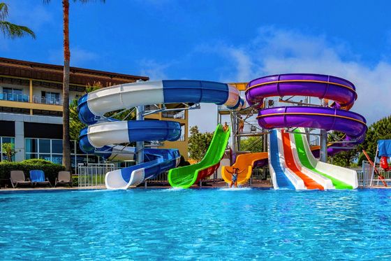 Good price Water Amusement Park Outdoor Swimming Pool Kids Ride Fiberglass Slide Set online