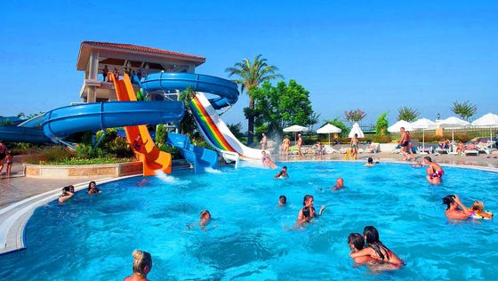 Good price Aqua Water Park Kids Water Games Swimming Pool Fiberglass Slide Set For Children online