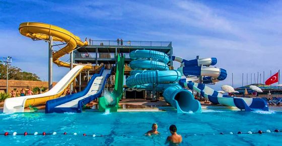 Height 5-12 Meters Water Park Slide Swimming Pool Set Customized