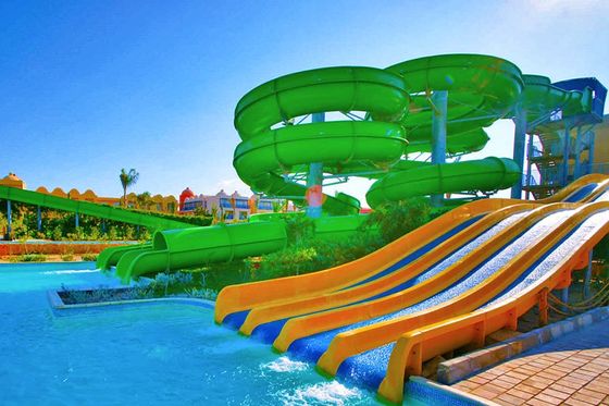 Water Game Park Popular Aqua Spray Carnival Spiral Tube Fiberglass Water Slide For Children