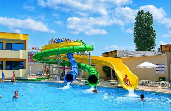 Good price Water Playground Sports Swimming Pool Equipment Toy Fiberglass Tube Slide online