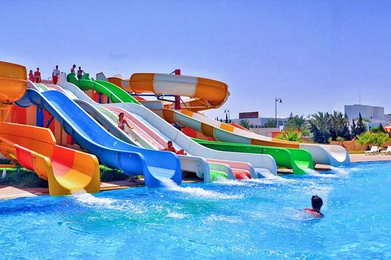 Water Amusement Park Huge Water Game Equipment Fiberglass Spiral Tube Water Slide Set