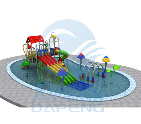 Good price ODM Children Water Park Set Design Playground Giant Slide With Water Splash Pad For Kids online
