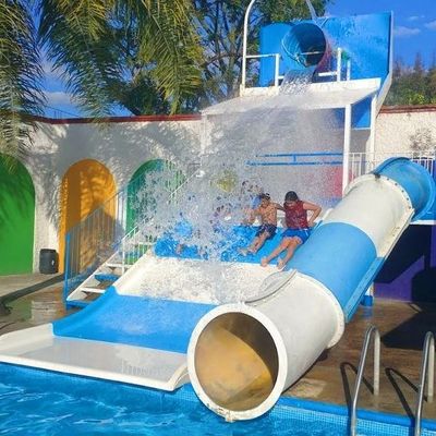 Water Amusement Spray Park Facilities Kids Swimming Pool Fiberglass Water Slide