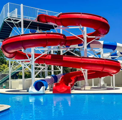 Adult Swimming Pool Water Theme Park Riders, Fiberglass Pool Slides Combo For Resort, Hotel And Water Park