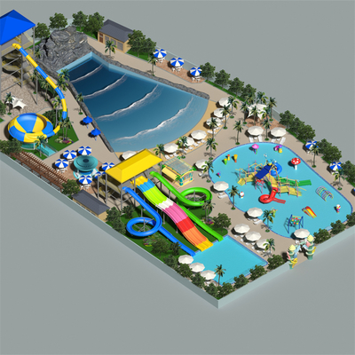 Dapeng Water Park Equipment Factory Provides 4000 SQM Medium Size Aqua Park Design On-Site Installation Guidance