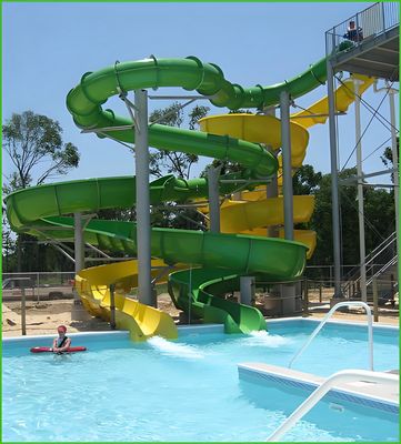 3D Design Pool Water Slide Customed Color Fiberglass Capacity Of 100KG Suitable For Adult And Child Water Games