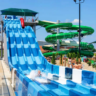 Good price Customized Size 6-8mm Thickness Fiberglass Water Park Slide Ending with Pool for Kids and Adults online