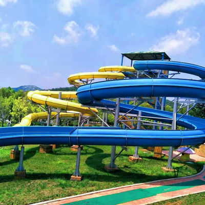 Good price Customized Size Colorful Fiberglass Water Slide for Outdoor Water Parks and Pools online