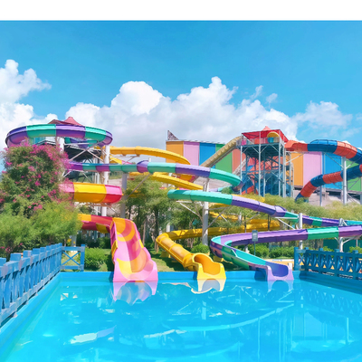 High Strength Fiberglass Commercial Amusement Park Slide Service Life Over 10 Years With 2D And 3D Design