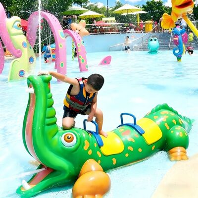 Animal And Cartoon Shape Fiberglass Water Play Equipment For Water Park Splash Pad Children'S Pool