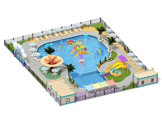 2000 Square Meters Water Slide Water Park For Sales Custom Design Amusement Park Manufacturer
