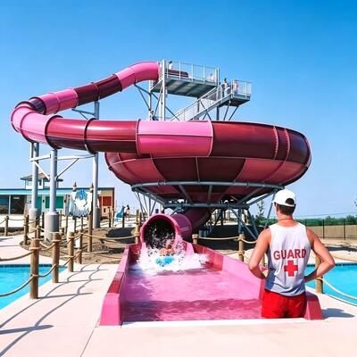 Space Bowl Amusement Park Water Slide For Swimming Pool Custom FRP 610mm Thick Manufacturer