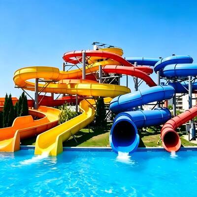 quality Large Spiral Water Slide Combination Fiberglass for Swimming Pool Aqua Park Custom Color factory