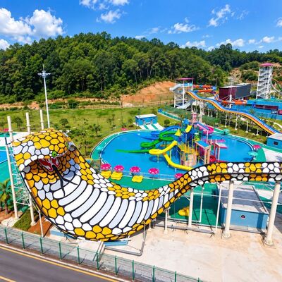 Cobra Water Slide Large Fiberglass Thrill Ride for Outdoor Water Park