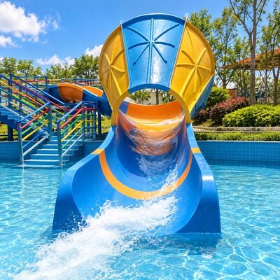 Commercial Tornado Water Slide Fiberglass Water Park Equipment With ROHS