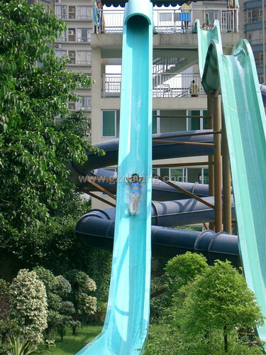 High speed Fiberglass Body Water Slide for Commercial Spray Park Equipment , Customized