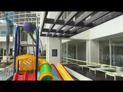 Outdoor playground water play equipment pouring bucket, Water splash pad rides for sale