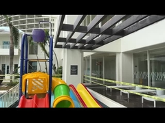 Water Playground pouring bucket, Water splash pad for kids, Playground water slide set