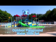 Children Large Outdoor Water Slide Pirate Ship Style Anti UV Static