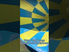 UV Resistant 14m Water Park Slide Commercial Splash Bowl And Tornado Slide