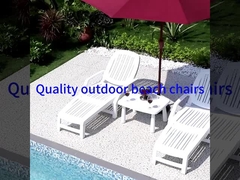 Folding Chaise Recliner Chair Outdoor Portable For Hotel Beach Resort Pool