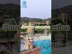 Outside Amusement Park Equipment Water Games Fiberglass Water Slides Set Custom